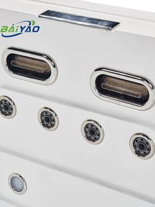 Spa de nage extérieur de luxe moderne pour hôtels et villas <span class=keywords><strong>avec</strong></span> massage, bain à remous écologique en acrylique pour 4 personnes - Product Image 4