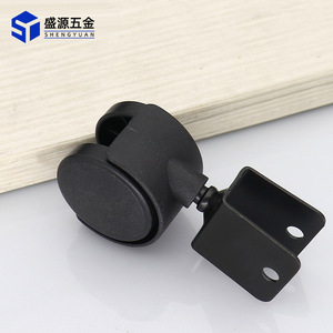 Shengyuan Swivel Caster 1.5 Inch Polyurethane With Brake Plate Mount For Furniture - Product Image 3