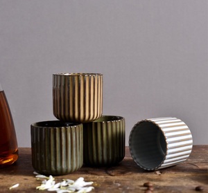 Mug en céramique de style turc moderne, ensemble de petit-déjeuner luxueux et tendance avec tasse à lait, à eau, à café et à thé - Product Image 5