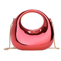 Sac Mini Chaîne Tendance Printemps/Été 2026, Sac en Forme de Lune Courbée, Pochette à Rouge à Lèvres et Monnaie, Sac Bandoulière Tendance