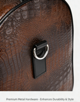 Sac de Voyage de Luxe en Cuir Gaufré Crocodile avec Logo Personnalisé, Grande Capacité, pour Hommes, Sac de Week-end, Vente en Gros 2026, Sac d'Affaires