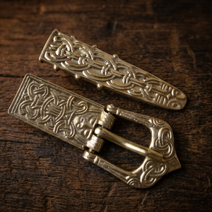 Medieval Alloy Buckle Belt End Fitting TT-0977-Tiger Touch High Quality - Product Image 3