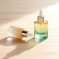 Flacon compte-gouttes en verre pour cosmétiques, nouveau design, 30 ml, fond épais, épaule plate, avec logo personnalisé