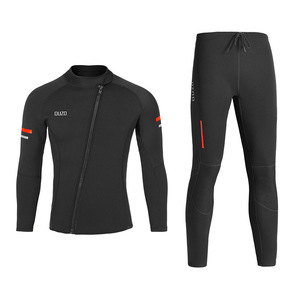 Traje de <span class=keywords><strong>neopreno</strong></span> de 1,5mm OUZO, pantalones superiores de buceo separados para hombres y mujeres, manga larga, protección contra el frío, abrigo de surf para el sol, traje de baño de invierno - Product Image 4