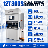 Presse plieuse CNC électrique double servo de haute précision 12T 800mm pour pièces électroniques, médicales et boîtiers industriels