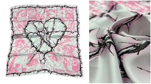 <span class=keywords><strong>Bandana</strong></span> Quadrata Personalizzata per Donna, Decorazione Moda con Stampa Serigrafica, Bandane in Cotone Multicolore Personalizzate - Product Image 6