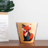 Jardinières et pots à fleurs en céramique modernes, pot à motif abstrait pour plantes d'intérieur, décoration de bureau pour la maison et le bureau