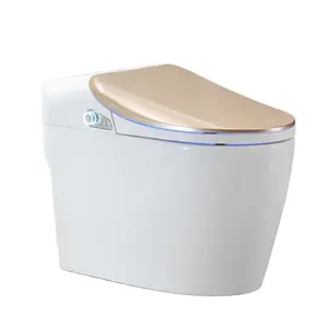 Санитарная посуда для ванной комнаты, керамический цельный Интеллектуальный автоматический умный туалет, золотые унитазы с биде