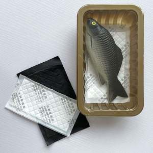 Almohadillas Desechables para Carne, Anti-Humedad, de Pulpa de PE y Material SAP para Uso Doméstico - Empaque para Mariscos y Productos Congelados - Product Image 1