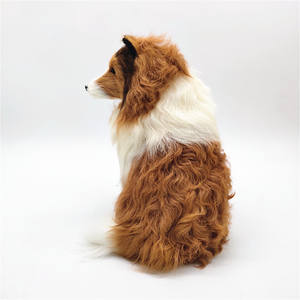 Simulación de perro pastor mascota de pie en cuclillas perro pastor piel animal mascota modelo decoración del hogar - Product Image 2