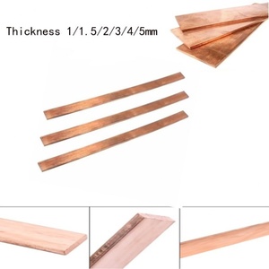 Plaque de cuivre rouge 99,9 % pur non allié Chine 1 pièce épaisseur 1 mm/5 mm 2x25x250 mm sans allongement sans résistance ultime - Product Image 6