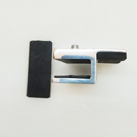 Kits de loquet de porte en verre à verre en acier inoxydable 316 aimant noir pour clôture extérieure et maison de chien non inclus