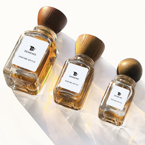 Venta Directa de Botellas de Perfume Únicas de 30 ml, Redondas, Diseño de 50 ml, Botellas de Vidrio para Perfume de 100 ml con Tapa de Madera - Product Image 1