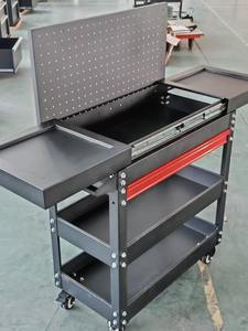 Chariot à outils à roulettes en métal à 3 niveaux avec tiroirs de rangement pour ateliers de garage Armoires à outils de mécanicien - Product Image 2