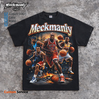 Kaos Pria Meckmanly Motif Sepak Bola Lengan Pendek Regular Fit O-Neck Cetak Sublimasi Transfer 100% Katun Kasual Bernapas