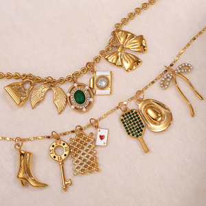 European American Style Pendant Necklace Women Zinc Alloy Rhinestone Inlay Star Pattern DIY Jewelry Accessories Party Wear - Product Image 3