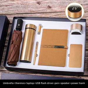 Набор корпоративных подарков IStapromo класса люкс ручной работы: автоматический зонт, термос, USB-флешка, ручка, мышь, колонка, внешний аккумулятор - Product Image 5