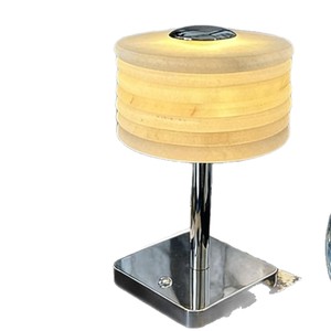 Modern Minimalist Touch Table Lamp With Wooden Shade Metal Base E27 LED Eye Caring Bedroom Bedside <b>Decorative</b> <b>Lighting</b> - Product Image 5