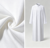 Tissu pour Robe Arabe à Approvisionnement Stable et Production Rapide, 100% Polyester, Anti-Plis, Texture Douce, pour Robe/Abaya d'Arabie Saoudite