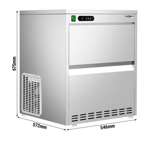 GGM Gastro Eiswrfelbereiter Electric Commercial Stainless Steel Hollow Cylinder Ice <b>Maker</b>-52 Kg/24 h - Product Image 1