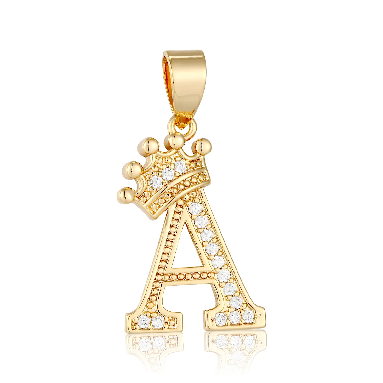 Elfic 26 letters Fashion Pendant copper plated gold necklace pendant,a set of initials pendant