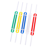 Sujetadores de plástico de PVC multicolor de 8cm para suministros de oficina Archivo de papel de dos puntas con 50 piezas en 1 caja