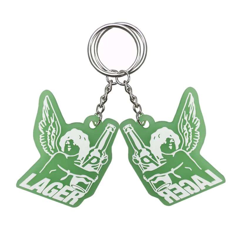 Wholesale Custom 3d Woman Men Bag Accessories Rubber Key Rings Soft Pvc Key Chain With Logo