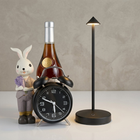 Lampe de chevet portable à piles pour restaurant, lampe de bureau LED rechargeable pour chambre à coucher, lampe de table moderne sans fil