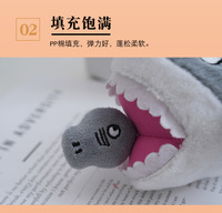 Porte-clés Peluche Requin T2077 à Tirer et à Mordre, Pendentif Amusant pour Sac à Dos, Poupée Relaxante