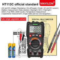 Allsome HT113C — multimètre numérique DMM, à intervalle automatique, 6000 points, affichage lcd, condensateur de courant AC, testeur d'outils professionnels, en vente