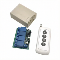Remote Kontrol RF Nirkabel Universal 433MHz 4 Kanal Modul Penerima Kode Pembelajaran Relay Switch untuk Otomatisasi Rumah Pintu Garasi