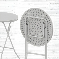 Table à manger pliante en plastique personnalisée pour balcon, résistante aux UV, empilable, petit mobilier de patio extérieur, finition mate, pour hôtel
