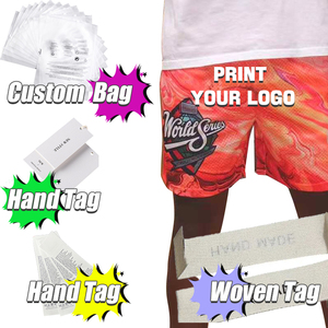 Shorts de football unisexe en maille double couche, 100 % polyester, personnalisables par sublimation, à séchage rapide, entrejambe de 5 pouces, pour hommes, athlétiques et vierges - Product Image 2