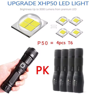 Lampe de chasse super lumineuse 20W, lampe torche LED la plus puissante, rechargeable par USB, zoomable, torche tactique Xhp70 pour la randonnée en plein air - Product Image 3