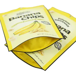 Emballage de croustilles en feuille d'aluminium en plastique imprimé sur mesure Sachets de croustilles pour grignotines bonbons pommes de terre chips de banane