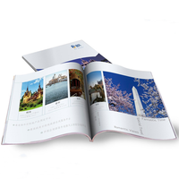 Impression de brochures brillantes en offset sur papier couché, reliure parfaite, couleur pleine, personnalisée en gros