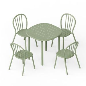 Fait dans la chaise latérale empilable en métal de style européen de Taïwan pour le mobilier extérieur en aluminium - Product Image 4