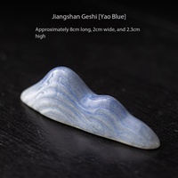 Soporte para Pinceles de Cerámica Celadon Hecho a Mano con Diseño de Montaña, para Ceremonia del Té Chino Gongfu, Decoración Zen para Escritorio, Herramienta para Té
