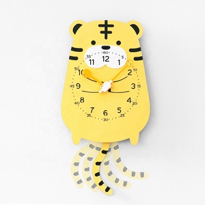 Horloges murales de conception <span class=keywords><strong>originale</strong></span> Mandelda, décoration intérieure, horloges pendulaires en forme d'animaux, MDF, <span class=keywords><strong>horloge</strong></span> <span class=keywords><strong>murale</strong></span> moderne, horloges DIY bon marché à vendre - Product Image 4