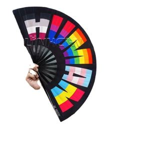 Customizable <b>Large</b> Rave <b>Fan</b> Trendy Loud Clack Hand Folk Art Portable Painted Feature - Product Image 1