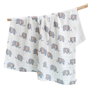 Serviette <span class=keywords><strong>de</strong></span> <span class=keywords><strong>bain</strong></span> et couverture pour bébé, haute densité, en gaze <span class=keywords><strong>de</strong></span> coton pur, super douce et absorbante, motif dessin animé/fleurs, serviette <span class=keywords><strong>de</strong></span> <span class=keywords><strong>bain</strong></span> pour nouveau-né - Product Image 1