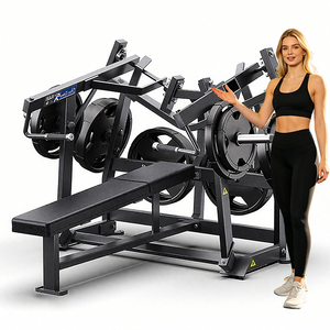 Presse horizontale iso-latérale de banc chargée de plaque d'équipement de forme physique commerciale de gymnase - Product Image 1
