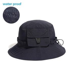 [Hızlı kuru Boonie şapka] ayarlanabilir özel su geçirmez balıkçılık Boonie kova şapka Upf koruma sörf Golf ağız balıkçı şapka - Product Image 1