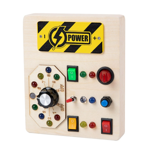 Tablero Sensorial Montessori <span class=keywords><strong>para</strong></span> <span class=keywords><strong>Niños</strong></span> Pequeños con Luz LED, Actividades <span class=keywords><strong>de</strong></span> Madera Natural, Juguetes Educativos con Certificación CE, <span class=keywords><strong>Juegos</strong></span> <span class=keywords><strong>de</strong></span> <span class=keywords><strong>Mesa</strong></span> CPC - Product Image 2