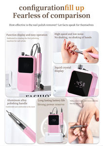 Nuovo forte trapano per unghie senza spazzole professionale rimuovi smalto Gel trapano per unghie senza fili Kit di trapano per unghie ricaricabile 45000 giri/min - Product Image 5
