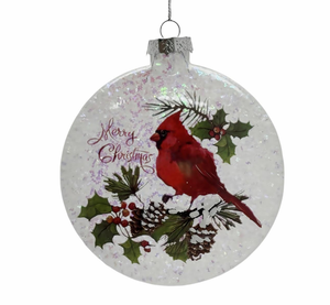 Adorno Navideño de Cristal Transparente con Pájaro Cardenal y Bayas de Acebo para Amantes de las Aves, Agrega un Toque de Rojo a tus Decoraciones Festivas - Product Image 5