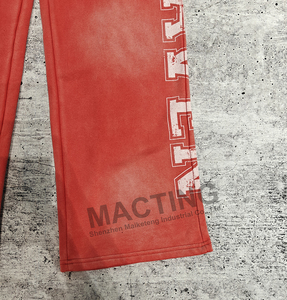 <span class=keywords><strong>Pantaloni</strong></span> da <span class=keywords><strong>Tuta</strong></span> da Uomo Personalizzati di Alta Qualità, 100% Cotone, 450 Gsm, Pesanti, Stile Vintage, Lavaggio Acido, Gamba Dritta Oversize - Product Image 5