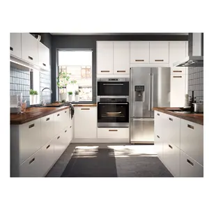 Kitchen Cabinet Storage Accessories Sinks Doors Modern Designs Custom Set High Gloss MDF Kitchen Cabinets