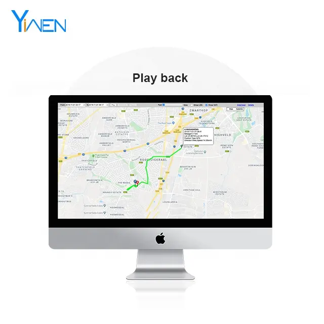 Популярная автомобильная система отслеживания в режиме реального времени Yiwen с Google картами, GPS, сигнализацией движения и бесплатным приложением