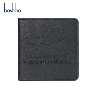 Boshiho Custom Auto Leather Cardholder PVC Driver's License Registration Registration <b>Document</b> Wallet Certificate <b>Bags</b> - Product Image 2